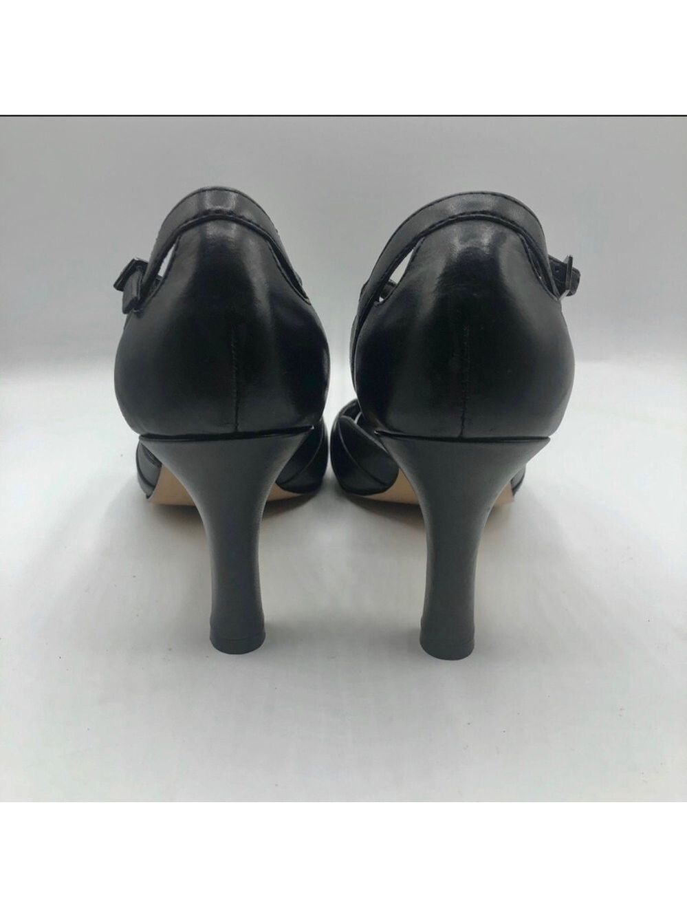 Nine West Lorelles Leather Open Toe Heels Size 8.5M - Picture 4 of 7
